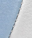 Blue and White Leather